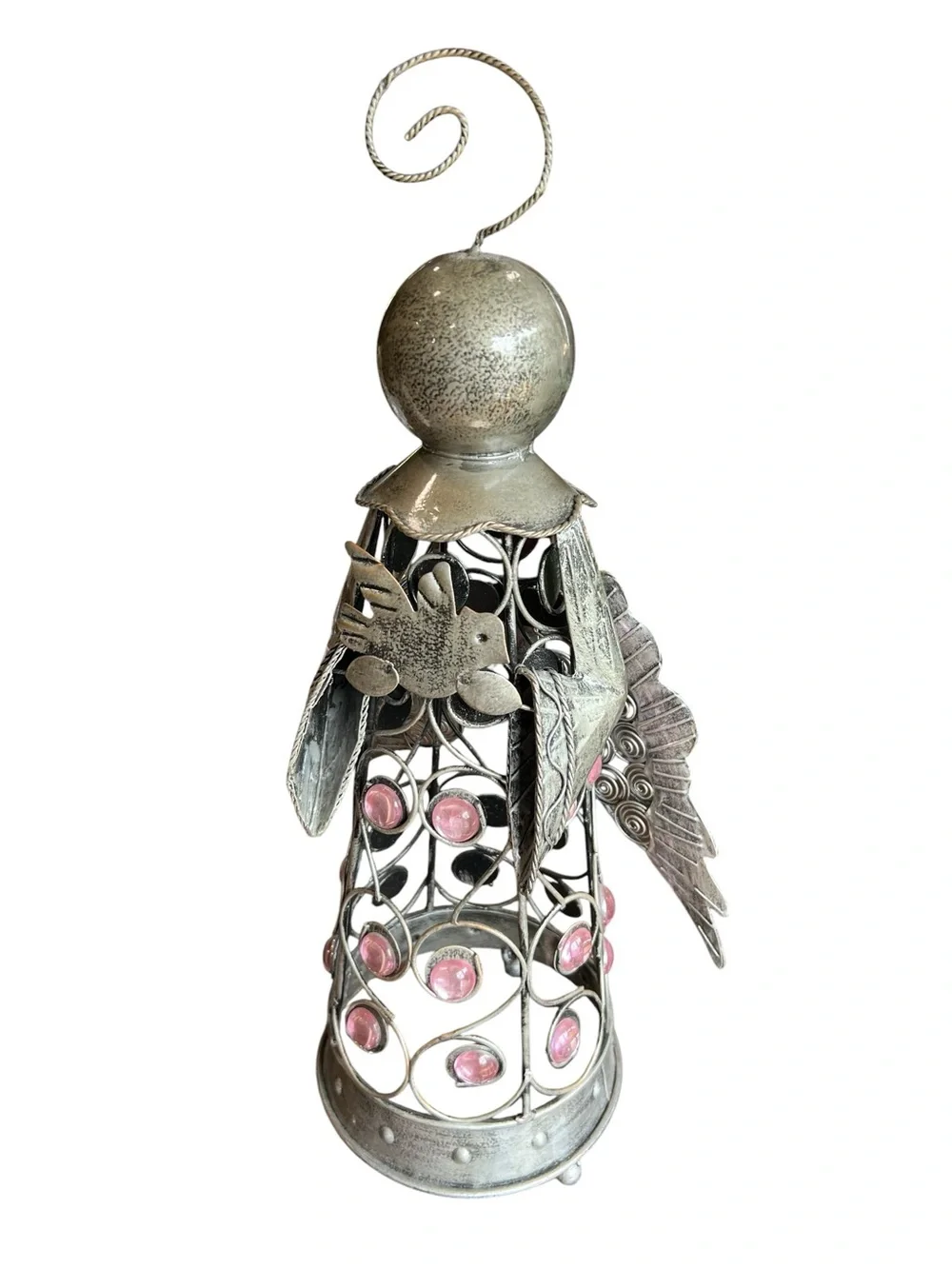 Metal Angel with Pink Accents - Home Holiday
